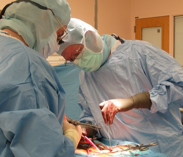 Dr. Robert McLain in surgery