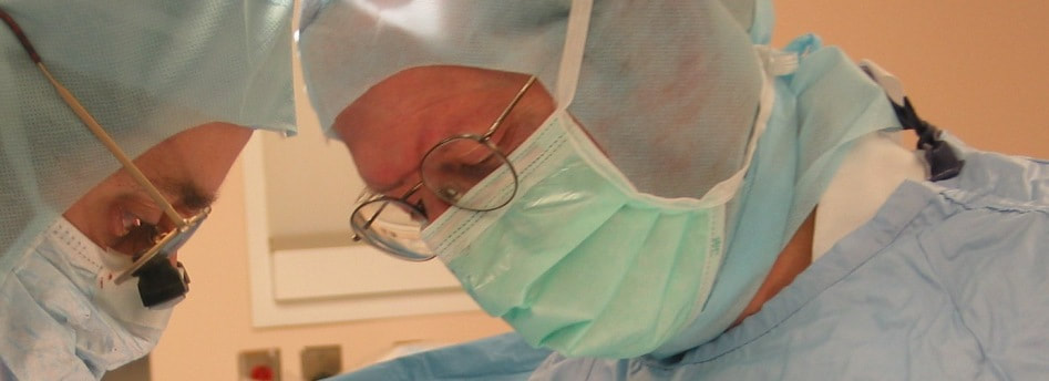 Picture of Dr. McLain in surgery