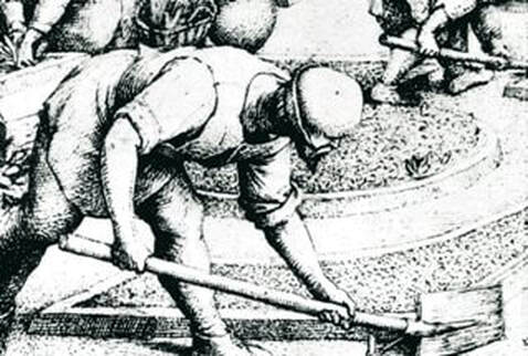 Drawing of a laborer